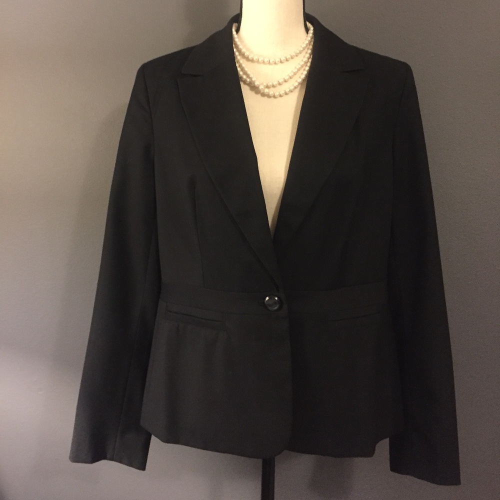 Merona Black Lined One-Button Blazer